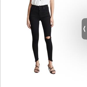 Levi’s Mile High Skinny Black Distressed Jeans